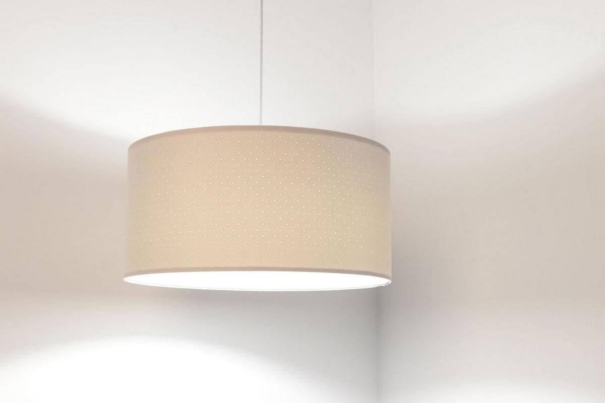 HÄNGELEUCHTE Weiß 60/30 cm - Beige/Weiß, Kunststoff (60/1.1/30cm) - ONZENO