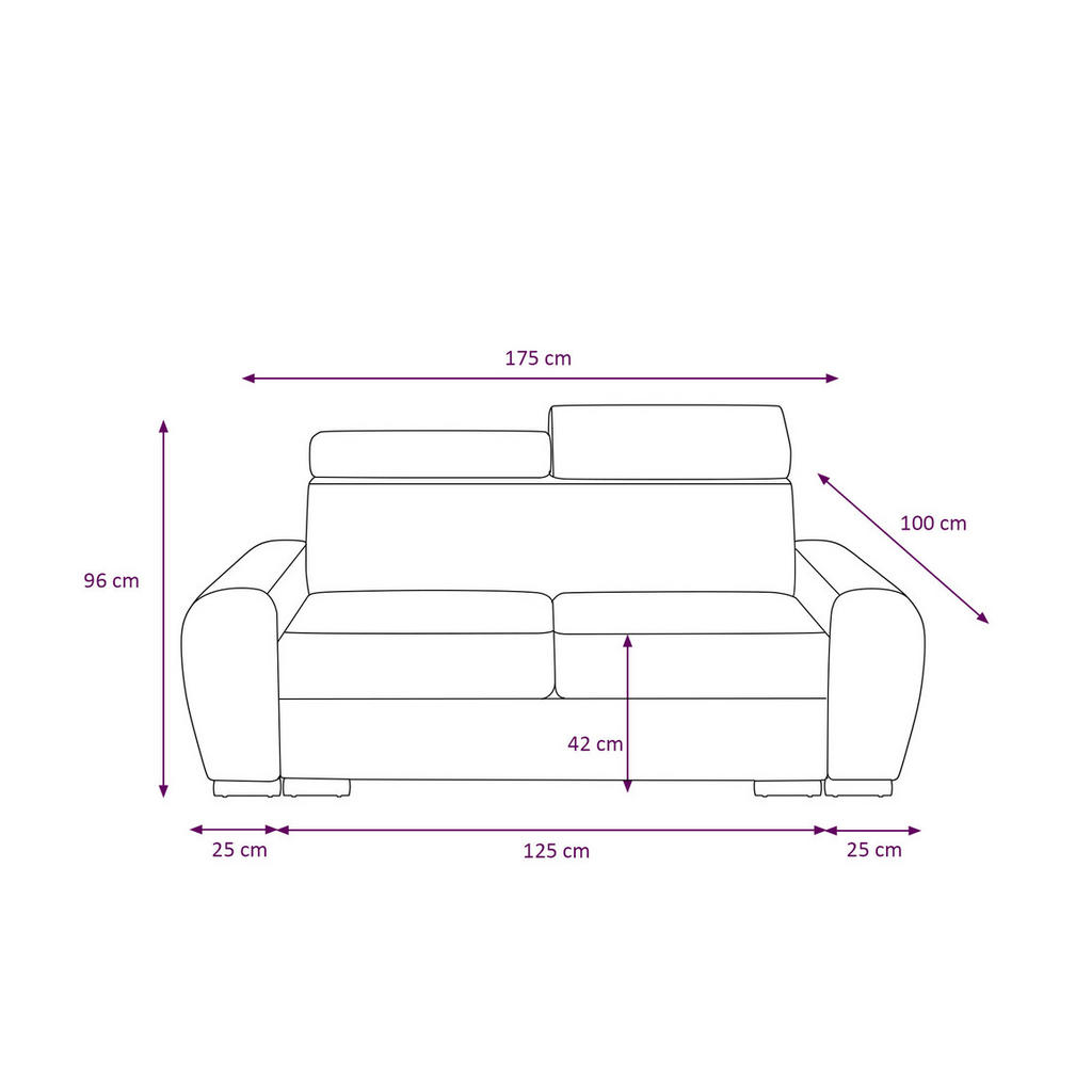 Thumbnail - O-Sofa Schlafsofa, Grün, Textil, 3-Sitzer, 178x96x99 cm, Wohnzimmer, Sofas & Couches, Schlafsofas