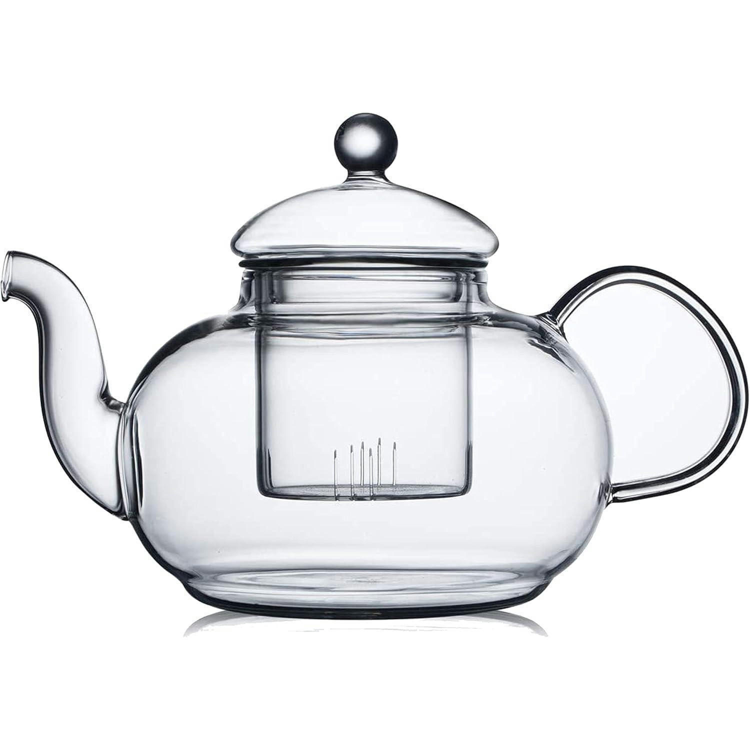 TEEKANNE Glas mit Siebeinsatz 1200 ml - Transparent, Glas (15.5/14.1cm)