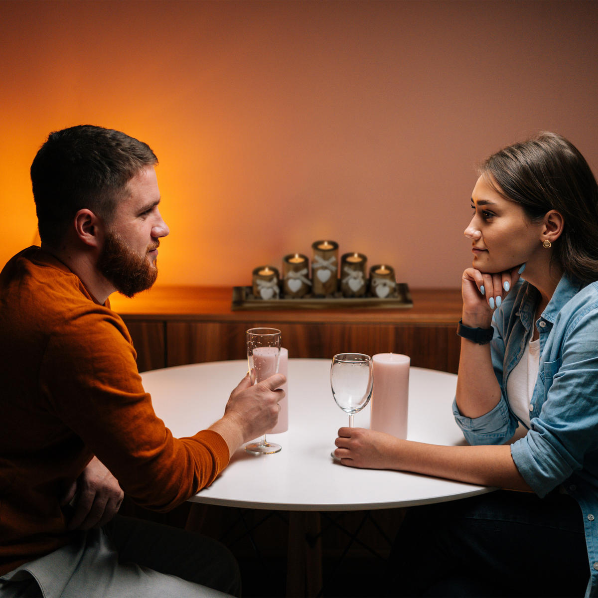 TEELICHTHALTER - Hellbraun, Holzwerkstoff (13.5cm) - Relaxdays