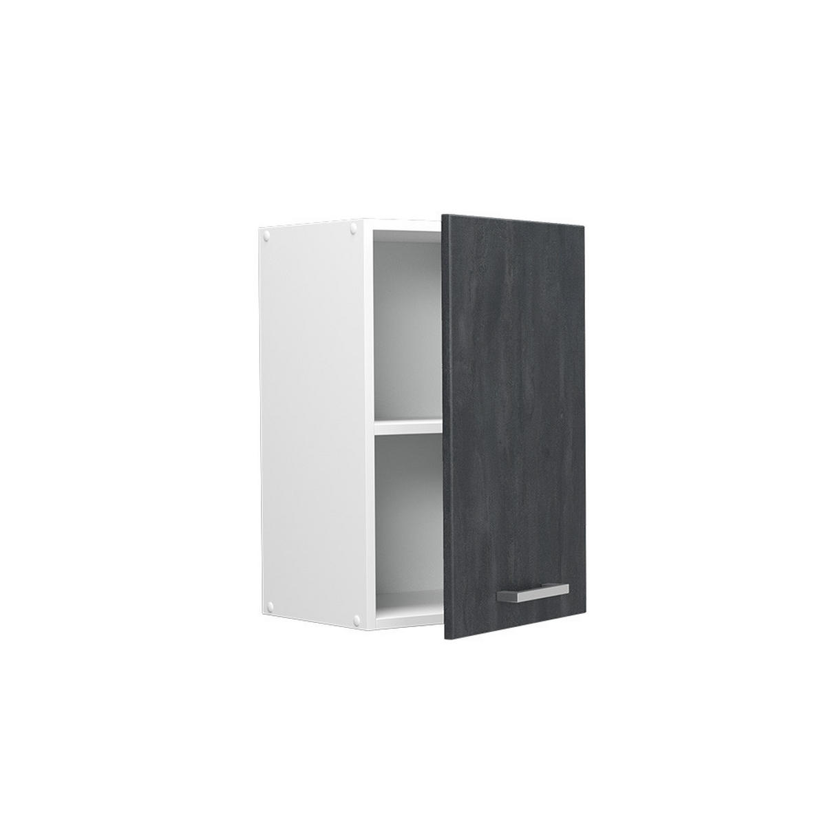 HÄNGESCHRANK R-Line Schwarz Beton 40 cm - Schwarz/Weiß, Holzwerkstoff (40/60/31cm) - Vicco