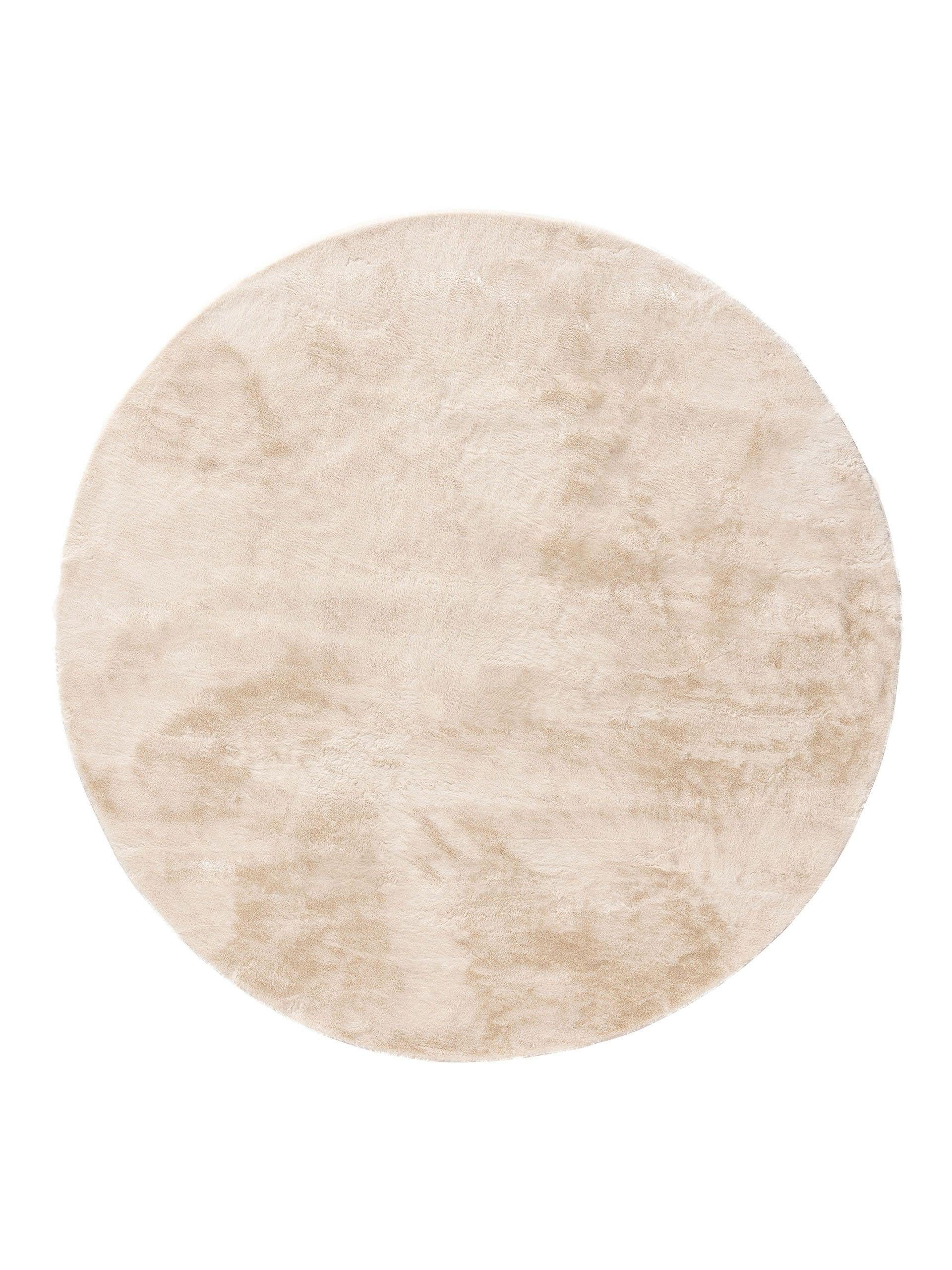KUNSTFELLTEPPICH Furry Beige ø 160 cm rund - Beige, Kunststoff (160/160cm) - benuta