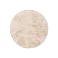 KUNSTFELLTEPPICH Furry Beige ø 80 cm rund - Beige, Kunststoff (80/80cm) - benuta