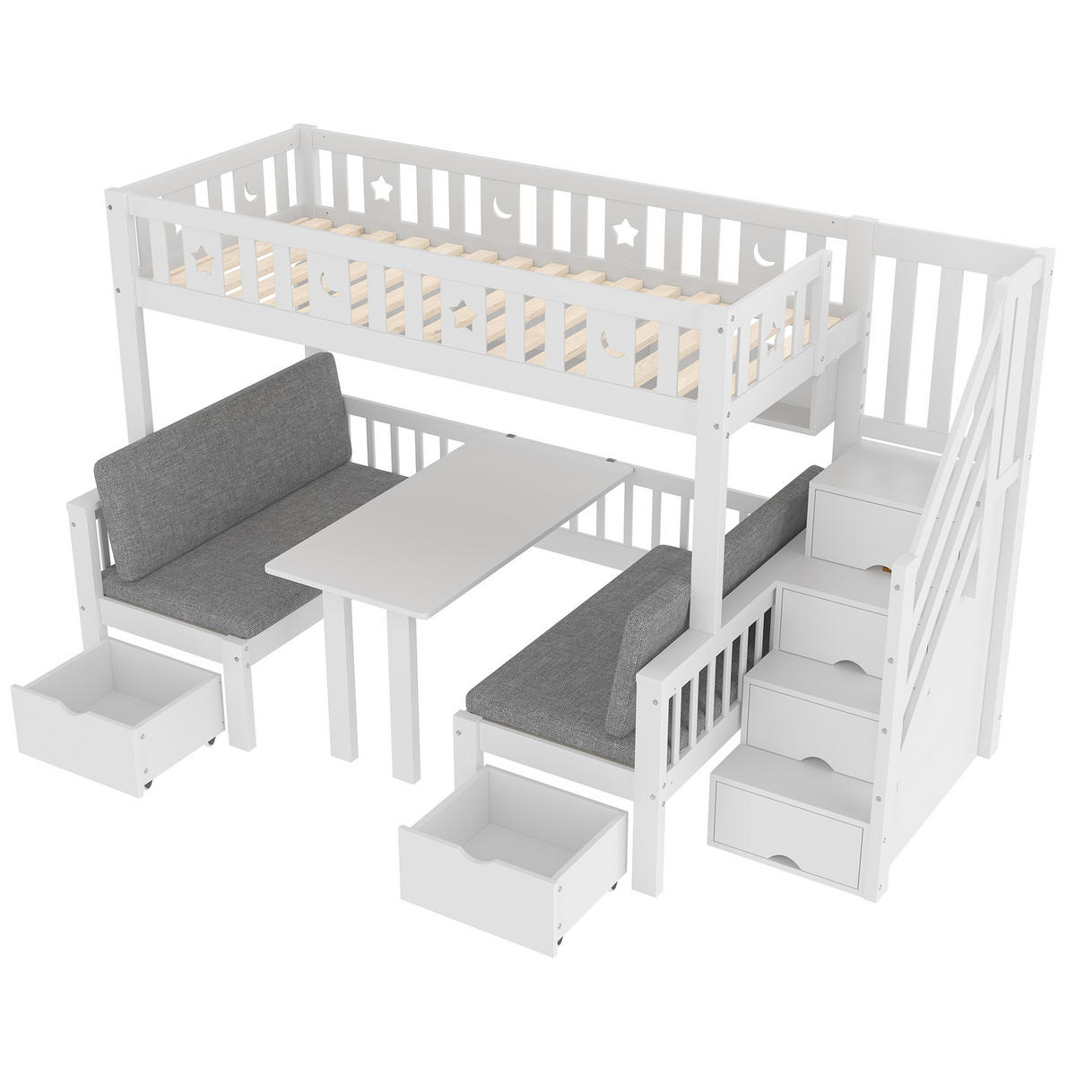 HOCHBETT 90/200 cm Weiß - Weiß, Holz - Raumix