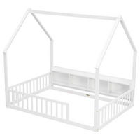 HAUSBETT 140/200 cm mit Ablagefächern, DE-41877, in Weiß - Weiß, Holz (140/200cm) - ComfortXL