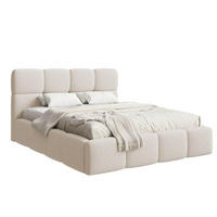 POLSTERBETT AURO mit Bettkasten, Doppelbett - 160x200 cm - Beige/Naturfarben, Holz/Textil (160/200cm) - mybed.