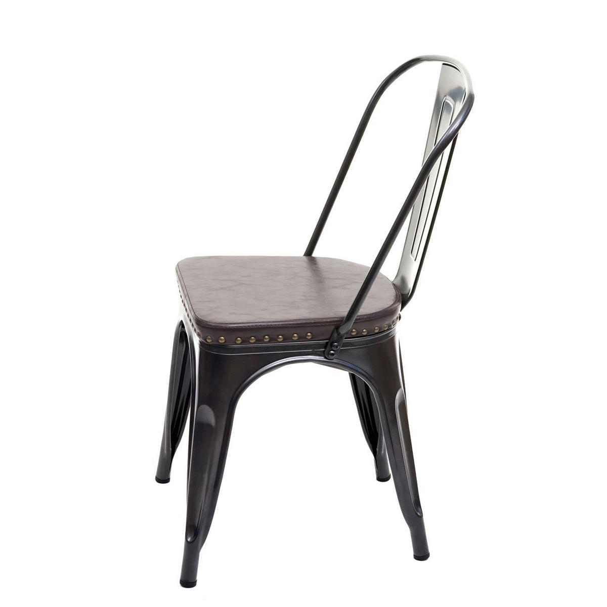 ESSZIMMERSTUHL H10E Braun 4er-Set - Braun, Metall (44/85/49cm) - MCW