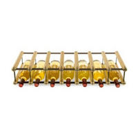 WEINREGAL Vinotega Mod Metal 12,5x72,5x24,5 cm 7x1 Flaschen Massives Kiefernholz Natur - Naturfarben, Holz (72.5/12.5/24.5cm) - PROREGAL