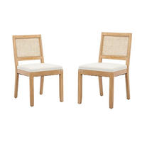 STÜHLE 2-er Set,Ratten Esszimmerstühle,Holz,Naturfarben - Naturfarben, Holz (48/86/45cm) - LVHOM