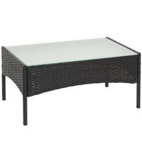 GARTENTISCH Andi aus Poly-Rattan HxBxT 38x79x48cm Anthrazit - Anthrazit, Kunststoff (48/79/38cm) - PROREGAL