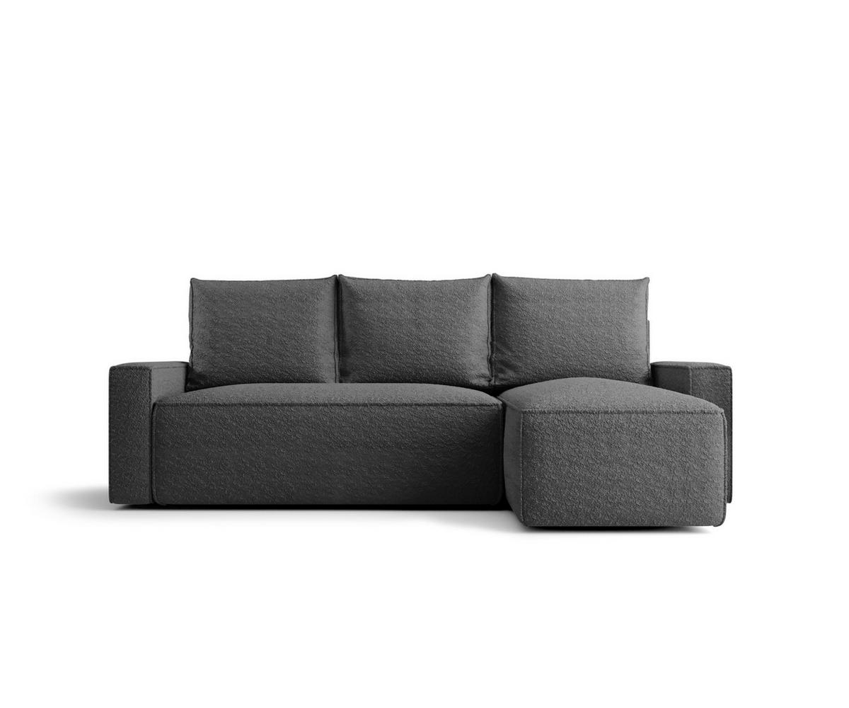 ECKSOFA mit Schlaffunktion SAVIO Quelle 92 Rechts - Dunkelgrau, Textil (232/140cm) - Bedante