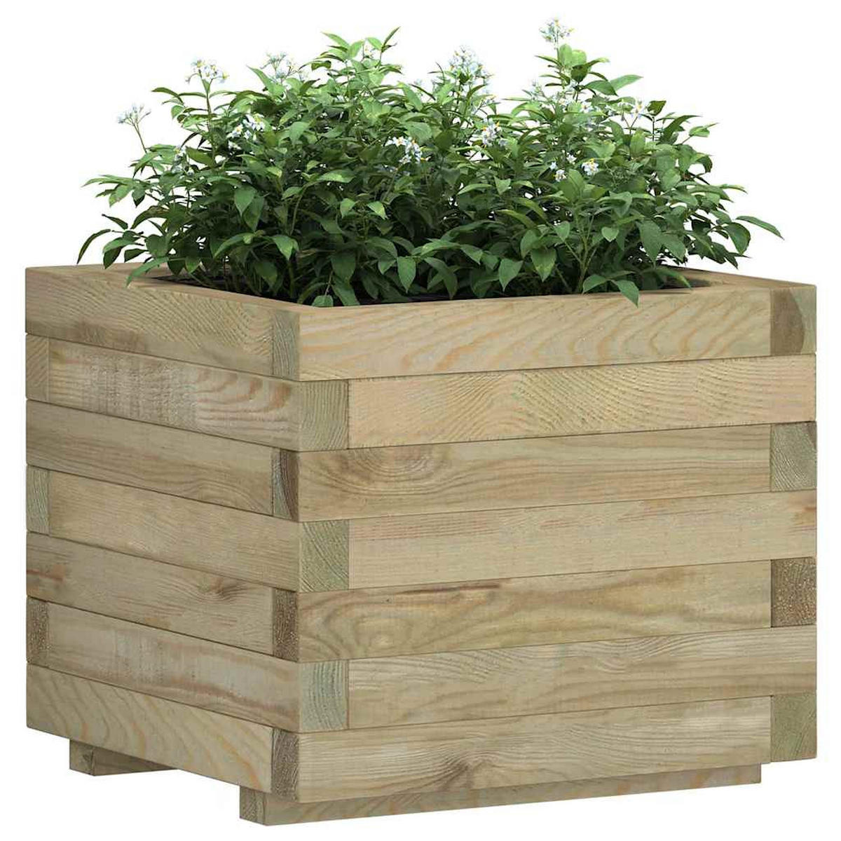 HOCHBEET 50/50/40 Cm Holz Quadratisch - Braun, Holz (50/40/50cm) - vidaXL