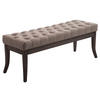 SITZBANK 120/38 cm Stoff Taupe - Taupe, Holz/Textil (120/46/38cm) - CLP