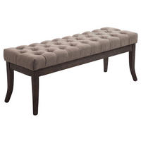 SITZBANK 120/38 cm Stoff Taupe - Taupe, Holz/Textil (120/46/38cm) - CLP