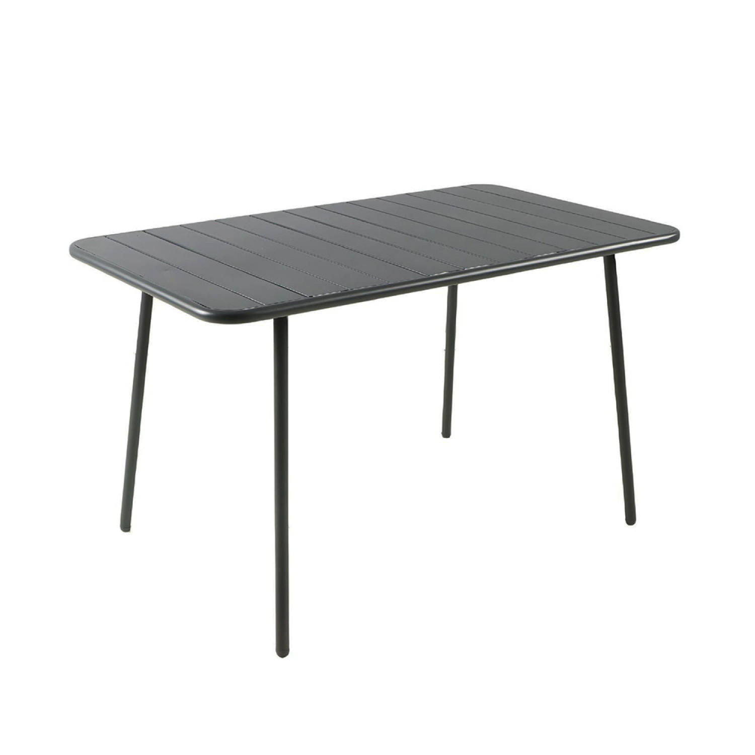 GARTENTISCH Bergame Grau für 6 Personen - Grau, Metall - Concept Usine