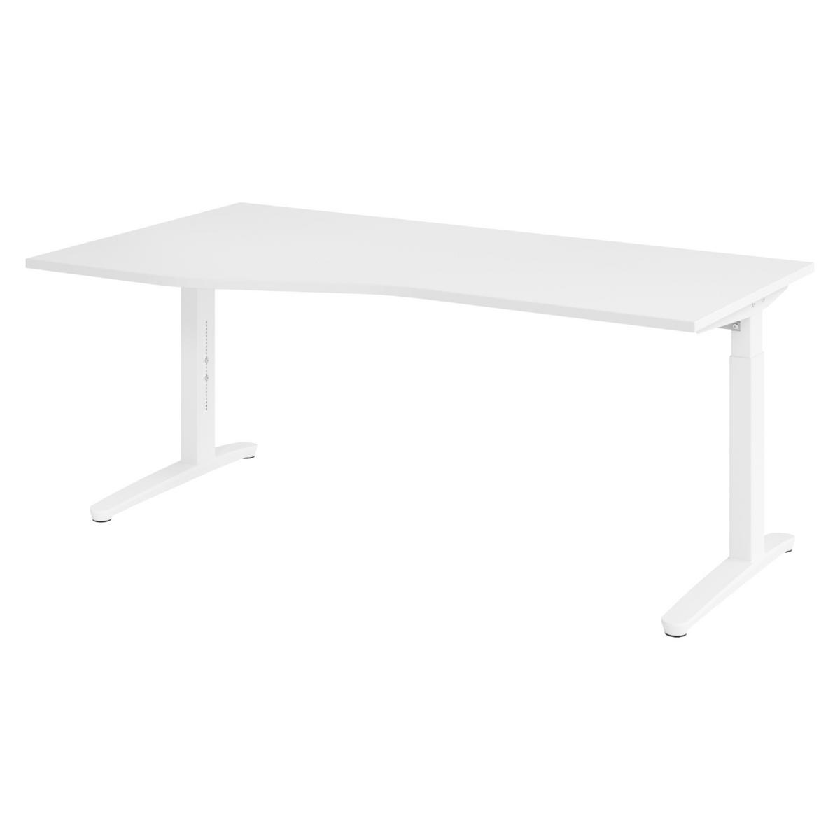 SCHREIBTISCH Serie-XB 100/180/74 cm in Weiß/Weiß - Weiß, Holzwerkstoff (100/180/74cm) - bümö