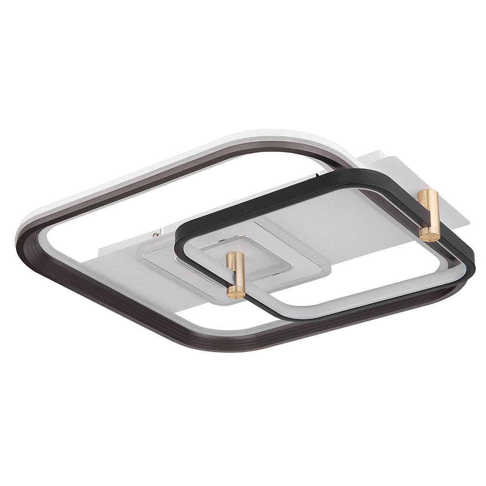 LED DECKENLEUCHTE Metall Schwarz opal - Schwarz, Metall (52/48/9.5cm) - Globo Lighting