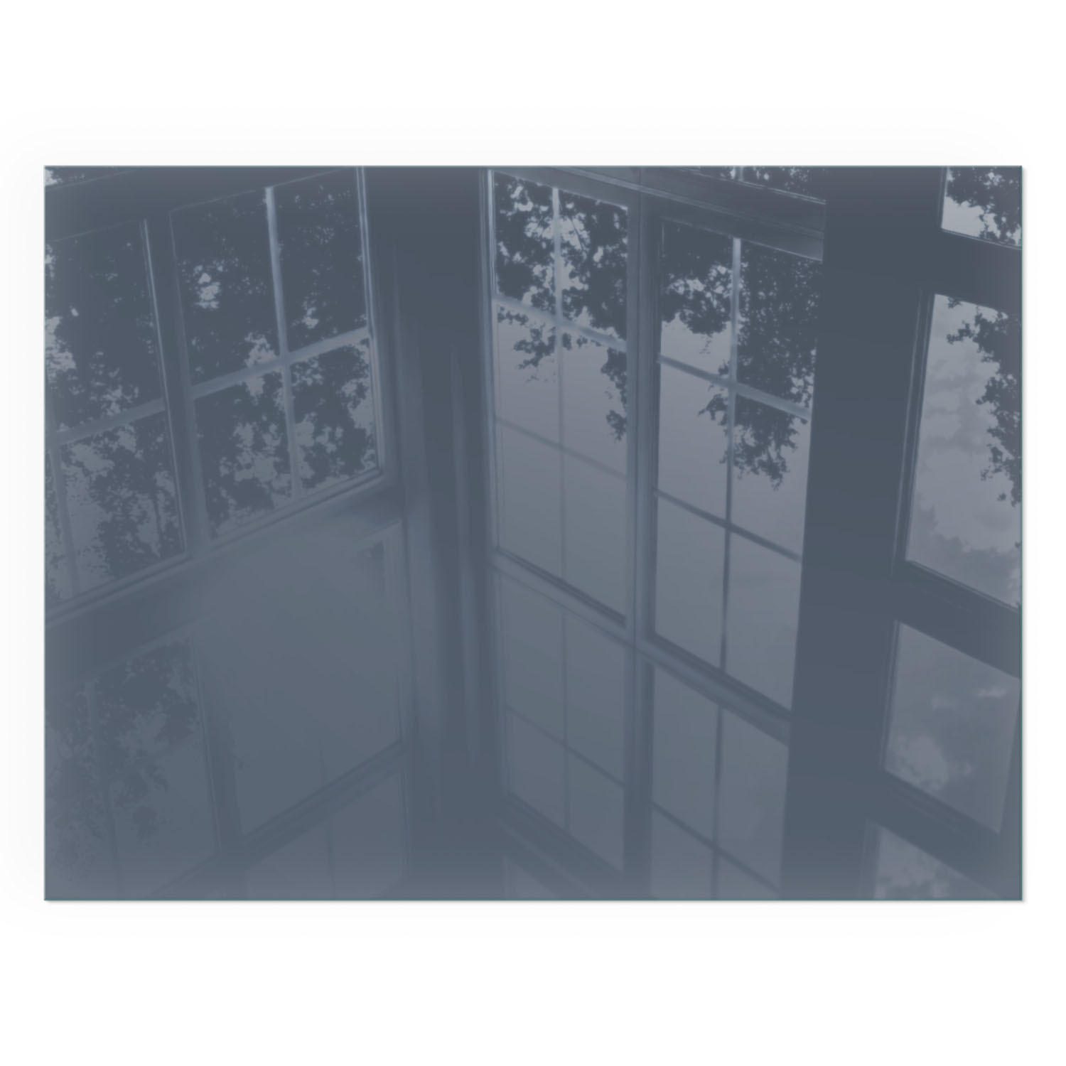 GLASPLATTE für Kamin 80x60 cm - Dunkelblau, Glas (80/60/0.4cm) - TULUP