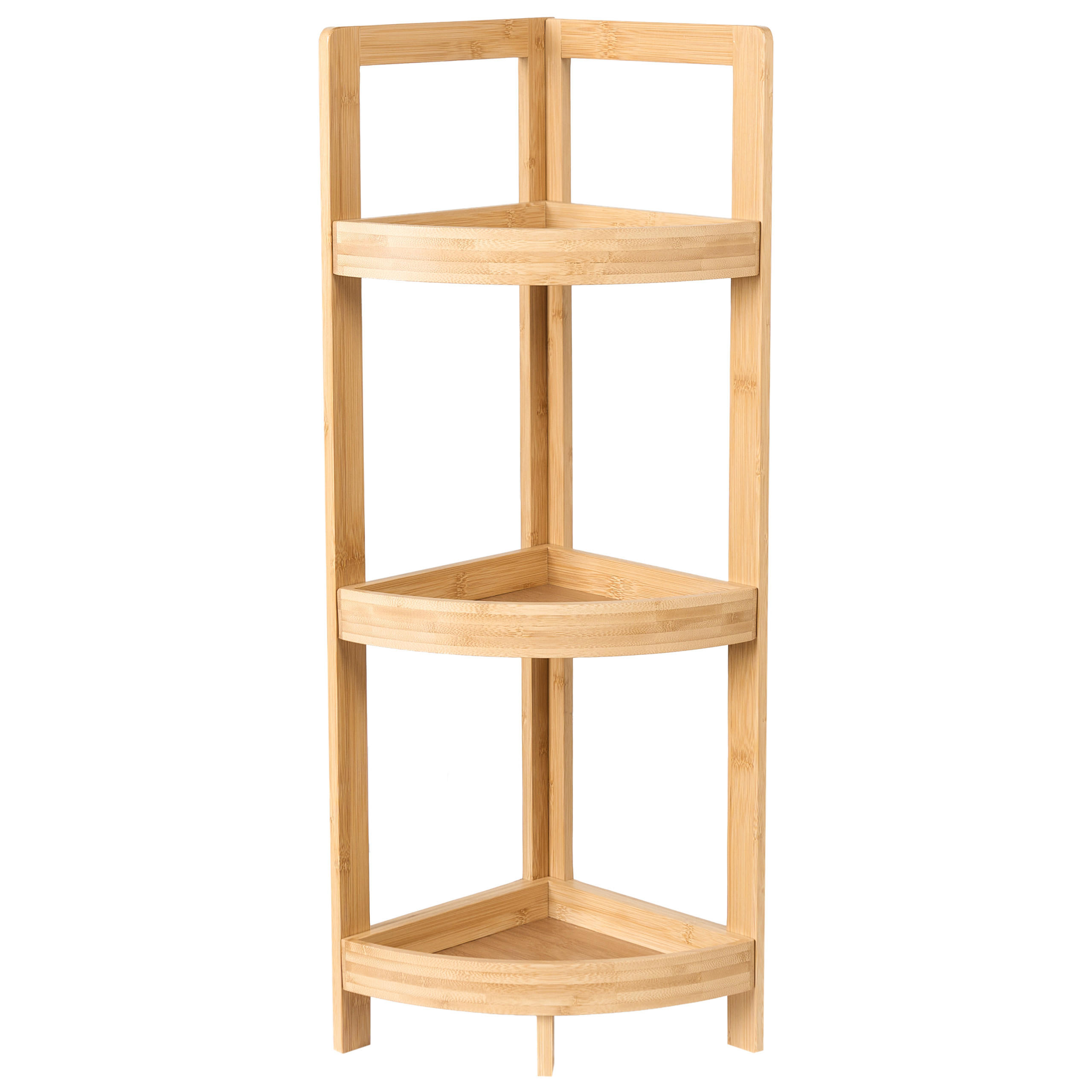ECKREGAL Bambus Hellbraun Illampu - Braun, Holz (34/77/23cm) - Beliani