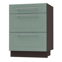 SCHUBLADENUNTERSCHRANK Kvantum D3M/60 60 / 50 / 82cm - Dunkelgrau/Mintgrün, Holz/Holzwerkstoff (60/82/50cm) - Feldmann-Wohnen