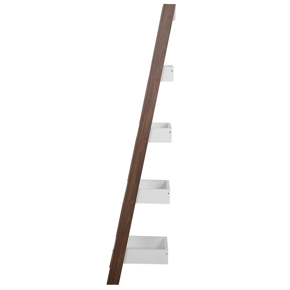 BÜCHERREGAL 5 Fächer Mobile Duo - Weiß, Holzwerkstoff (45/166/36cm) - Beliani