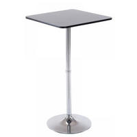 STEHTISCH eckig 60/60/108 cm Holz schwarz - Schwarz, Holz/Metall (60/60/108cm) - CLP
