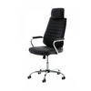 CHEFSESSEL Lederlook schwarz - Chromfarben/Schwarz, Textil/Metall (60/117/67cm) - CLP