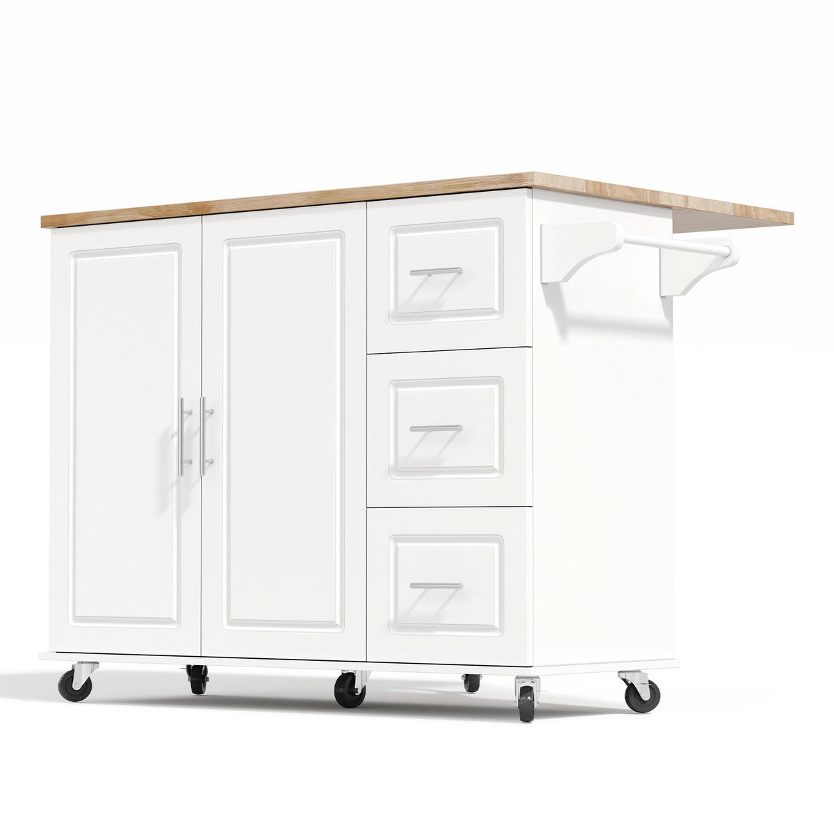 KÜCHENINSEL Weiß 137/43/92 cm - Weiß, Holzwerkstoff (137/92/43cm) - PANGIVO