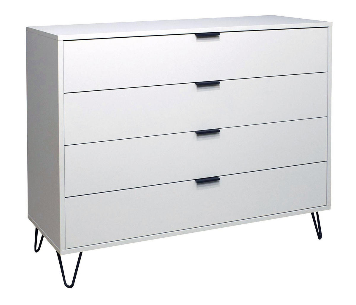 KOMMODE Erna 119x45x102 Kreidegrau matt Lack - Hellgrau, Holzwerkstoff (119/102/45cm) - 58aufmkessel