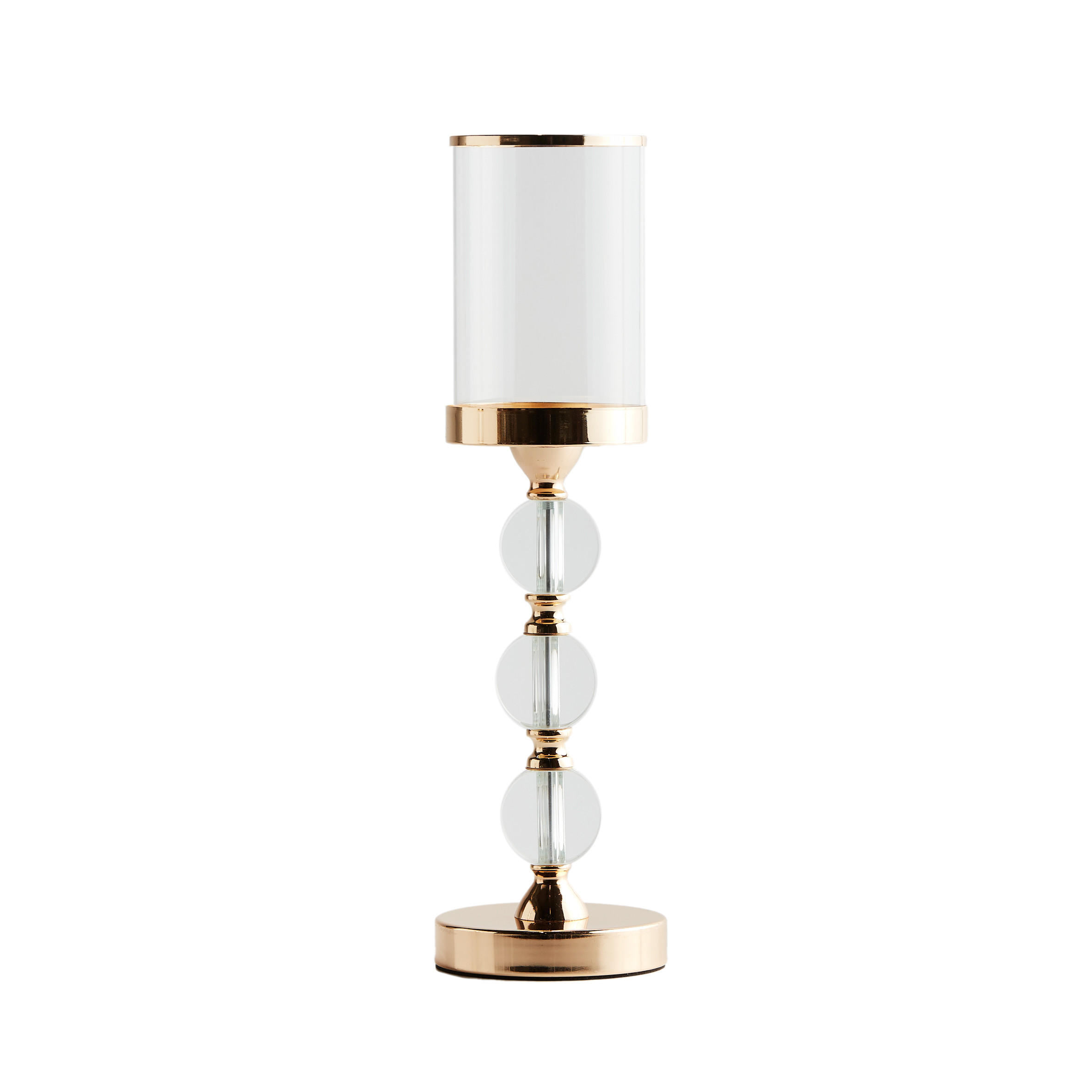 KERZENSTÄNDER Circello2 - Goldfarben, Metall (12/42.5/12cm) - home&you