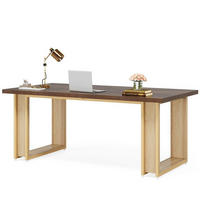 SCHREIBTISCH 160 cm mit Kufengestell Holzoptik Braun - Braun, Holzwerkstoff (80/160/75cm)