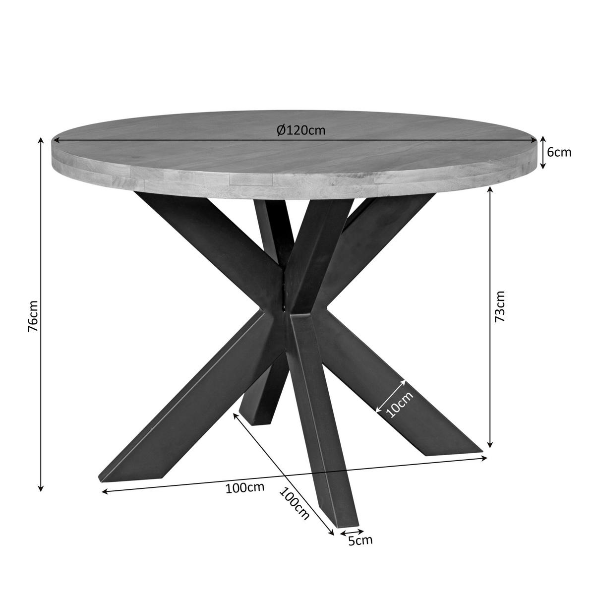ESSTISCH Ron Braun 120/120/76 cm - Braun, Holz (120/120/76cm) - Starfurn