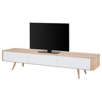 TV-LOWBOARD - Wildeiche teilmassiv - Wildeiche, Holzwerkstoff (225/45/42cm) - home24