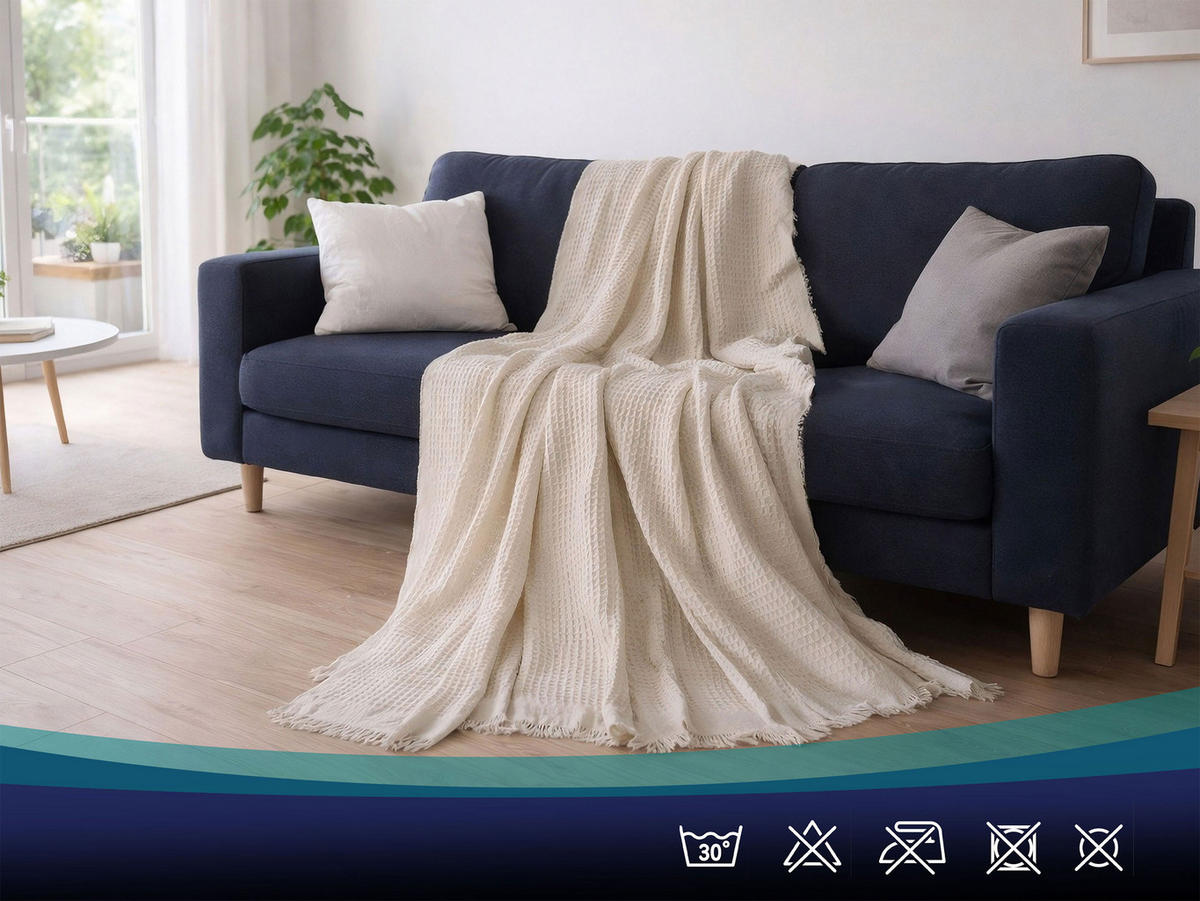 KUSCHELDECKE, 150x200 cm, 100% Polyacryl - Beige, Textil (150/200cm) - Zollner