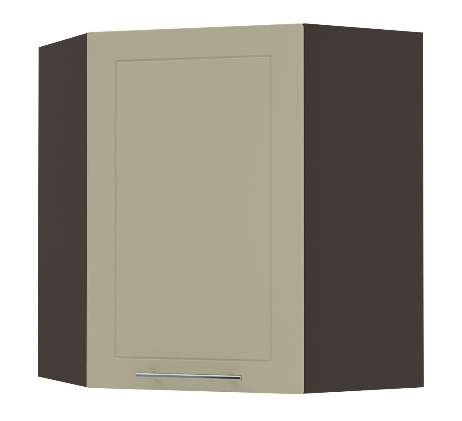 Feldmann-Wohnen Küchenhängeschrank Creme, Dunkelgrau 60x72x60 cm
