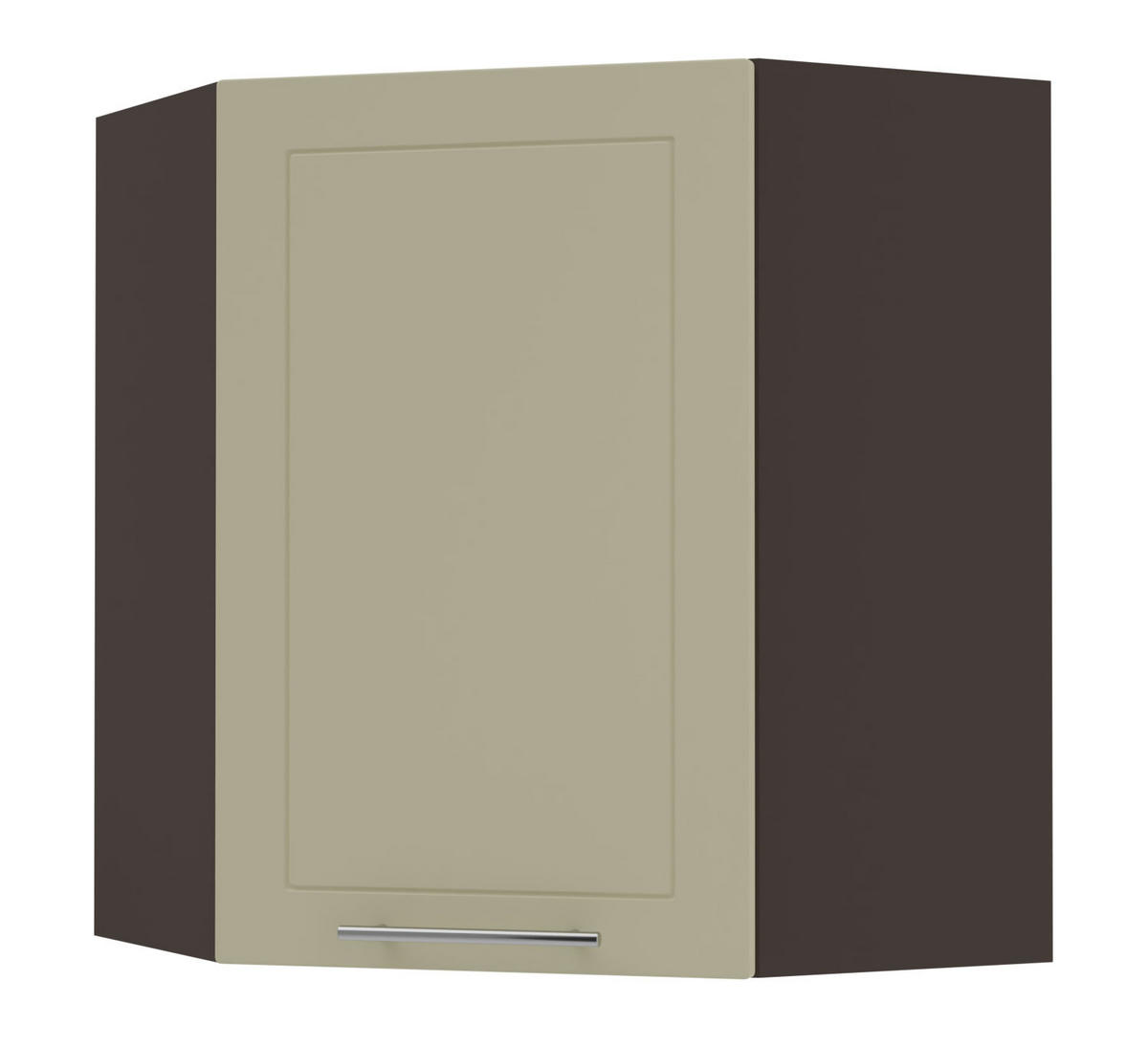 KÜCHENHÄNGESCHRANK Kvantum W10/60 Vanille Matt / Lava Matt 60 / 60 / 72cm - Dunkelgrau/Creme, Holz/Holzwerkstoff (60/72/60cm) - Feldmann-Wohnen