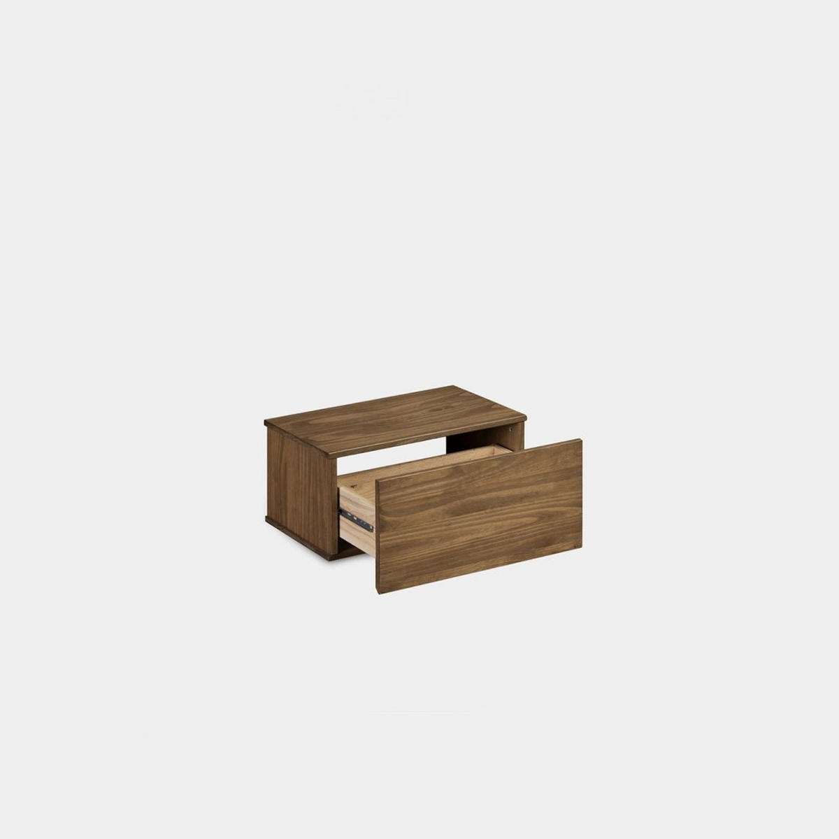 SCHWEBENDER NACHTTISCH Kari Natürlich 45 cm x 25 cm - Naturfarben, Holz (45/25/30cm) - Klast Home