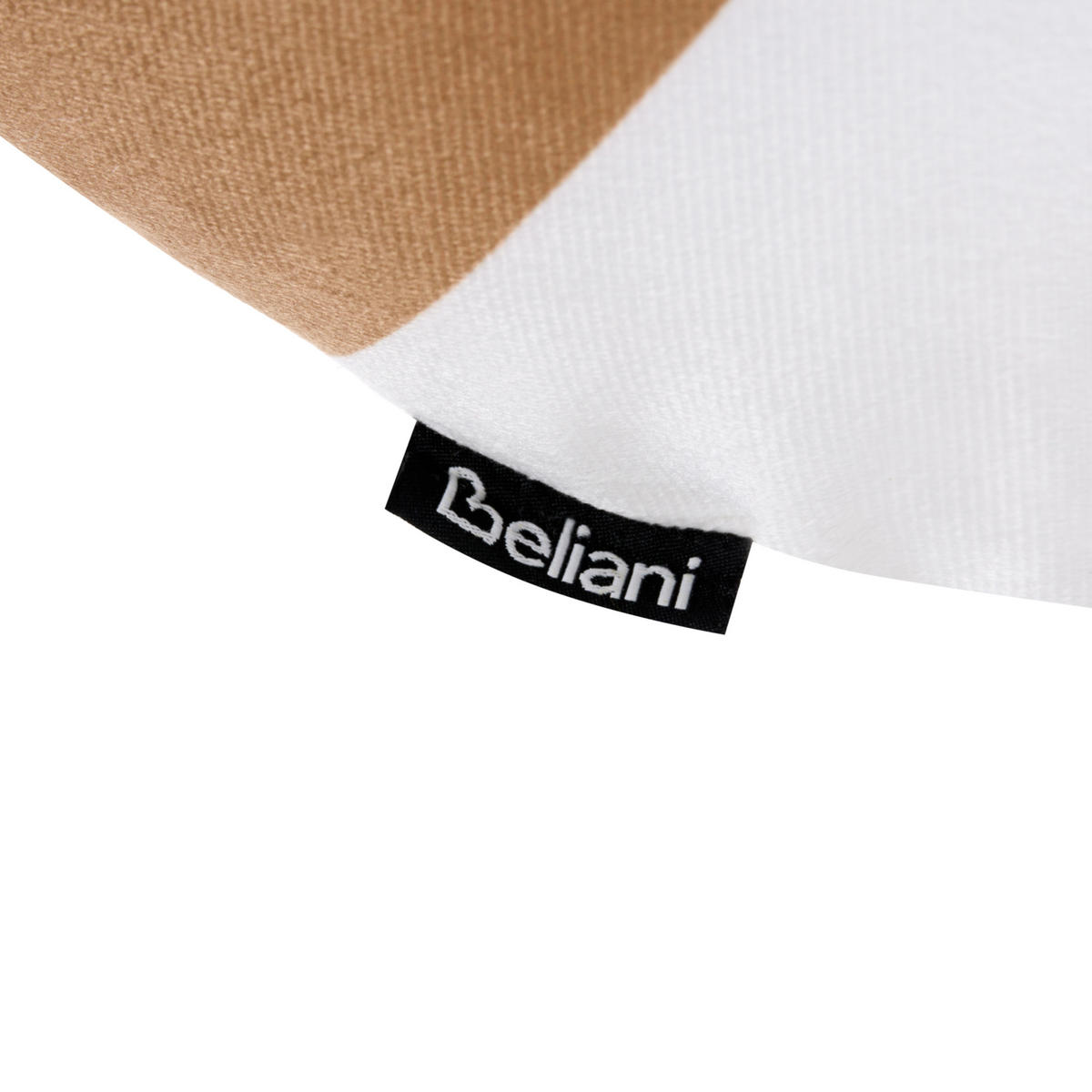 DEKOKISSEN 2er-Set Dunkelbraun 60/60 cm Whirl Candy - Dunkelbraun/Weiß, Textil (60/60cm) - Beliani