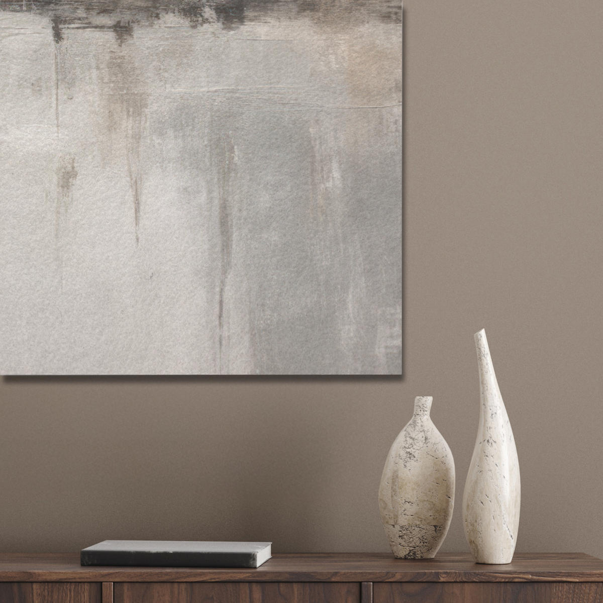 AKUSTIKBILD Moderne Kunst - Abstrakt - Beige Akustikpaneele 80x80 cm - Beige, Kunststoff (80/80/0.9cm) - MuchoWow