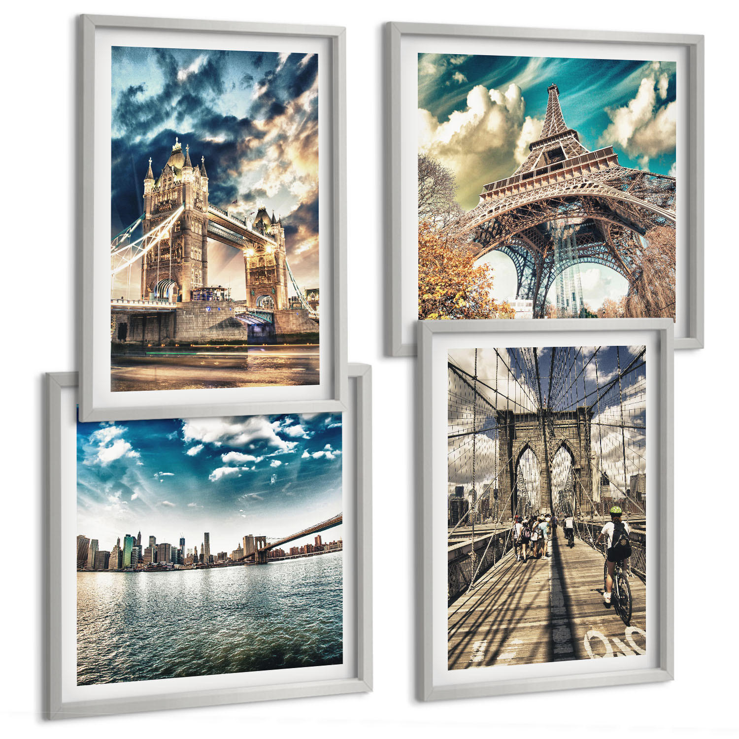 Tulup Bilder Silber 50x50 cm