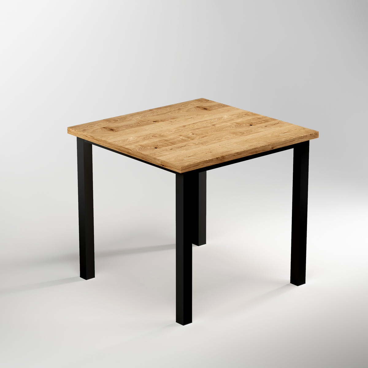 TISCHBEINE und Tischrahmen Quadratische, 50x50mm, 750x750mm, Stahl, Schwarz lackiert - Schwarz, Metall (27.5/7/74cm) - EMUCA