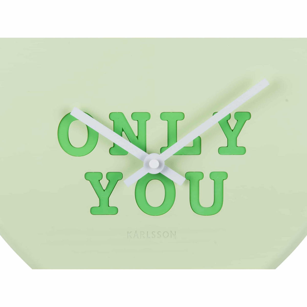 WANDUHR Heart Candy 27/30/27 cm - Grün, Kunststoff (30/27/27cm) - Karlsson