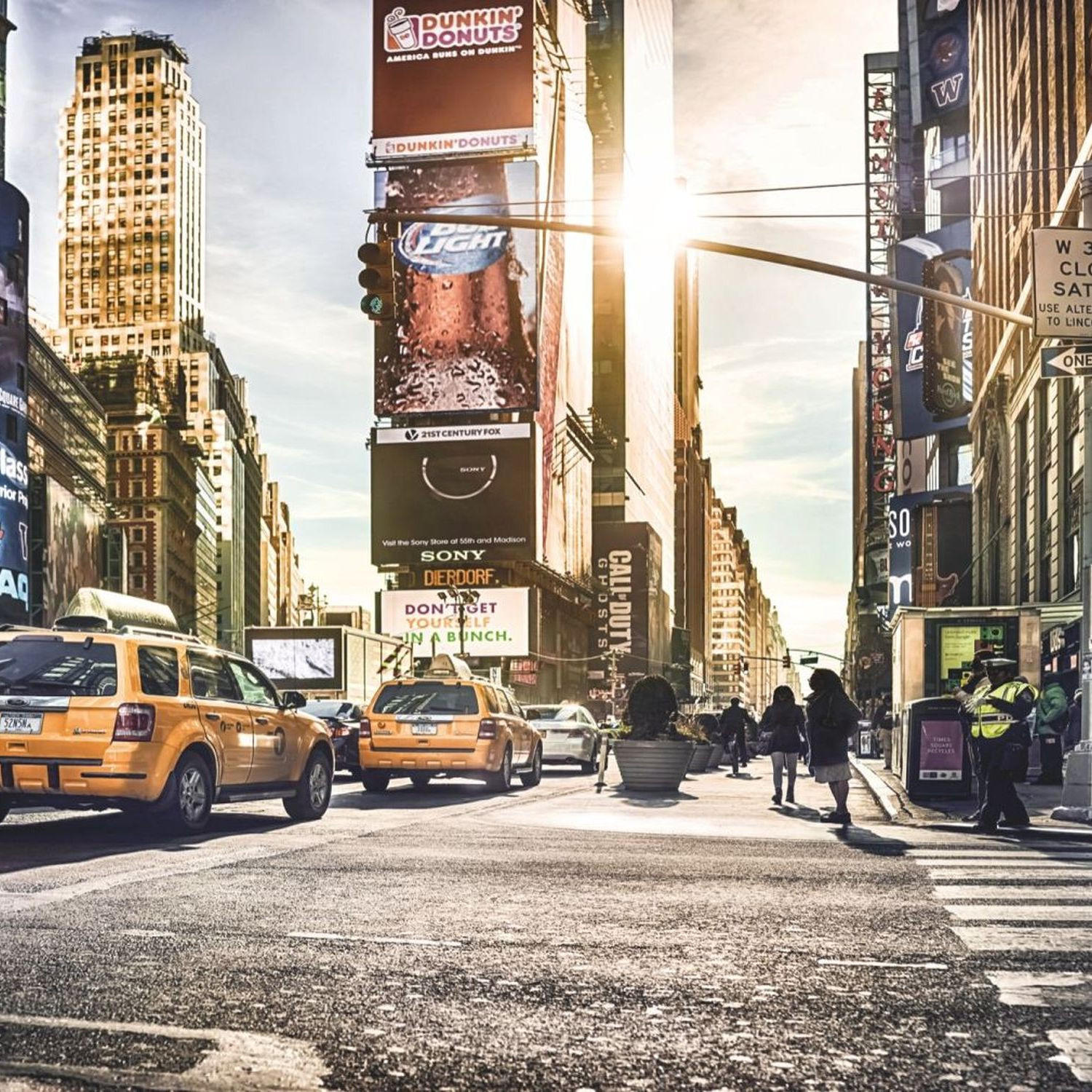 FOTOTAPETE Times Square 368 x 248 cm - Beige, Papier (368/248cm) - Sanders & Sanders