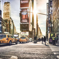 FOTOTAPETE Times Square 368 x 248 cm - Beige, Papier (368/248cm) - Sanders & Sanders