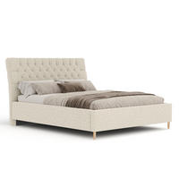 POLSTERBETT Vezzola Beige 160/200 cm im Plüsch-Stoff - Beige/Naturfarben, Holz/Holzwerkstoff (160/200cm) - Maison de Reve