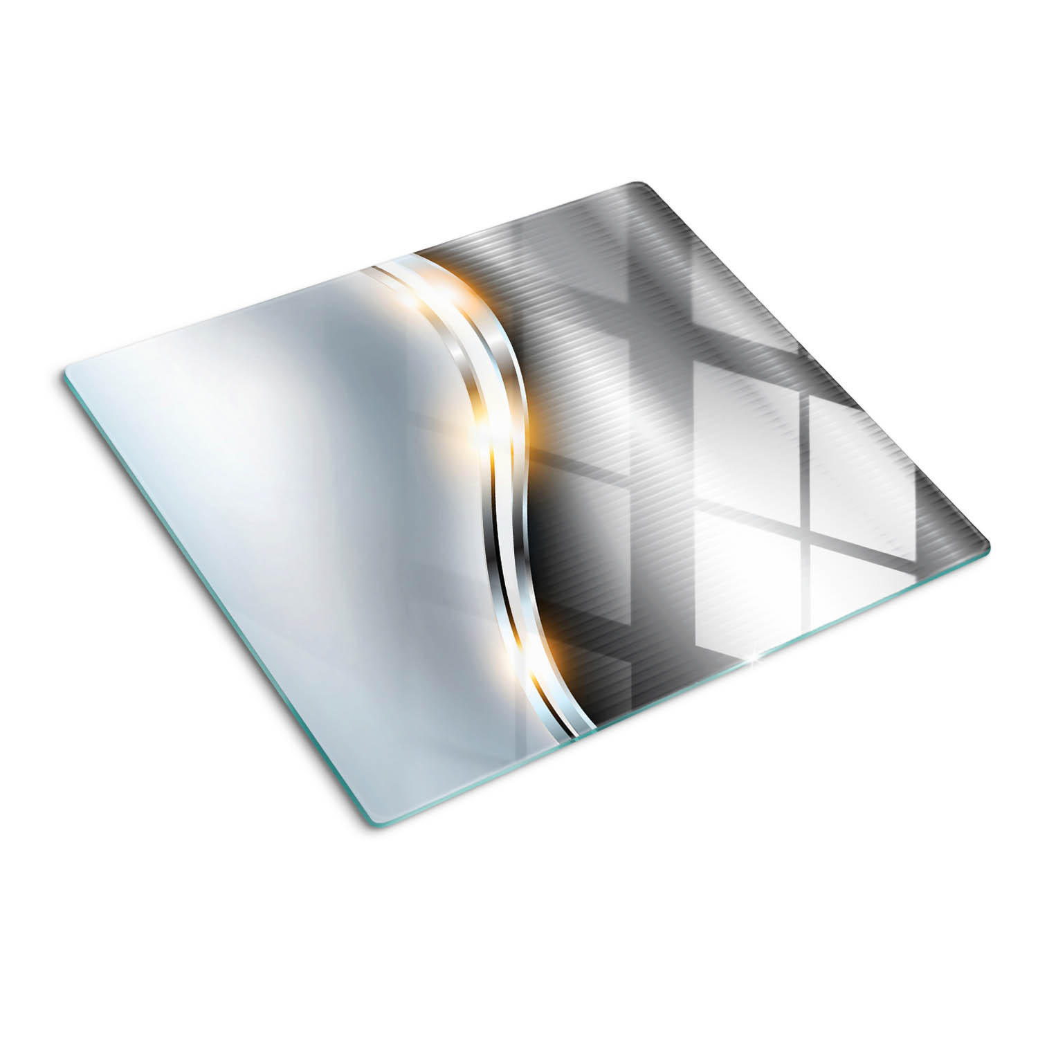 GLASPLATTE 60x52 cm Textur - Silberfarben, Glas (60/0.4/52cm) - TULUP