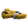 ECKSOFA MOTORISCH. RELAXFUNKTION LOLA Gold Webstoff - Goldfarben/Schwarz, Textil (233/178cm) - KAWOLA