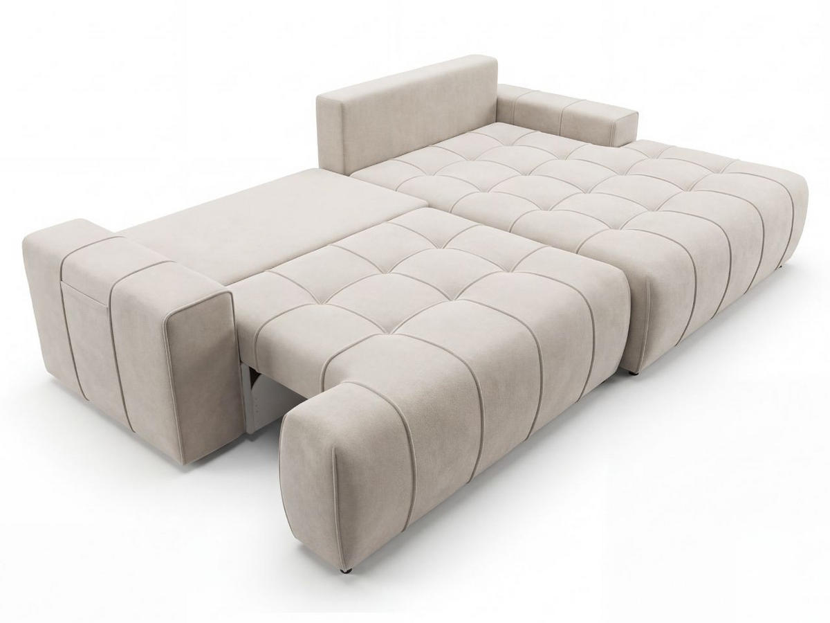 ECKSOFA Tulio Beige Rechts - Beige, Holz/Textil (165/270cm) - Graingold