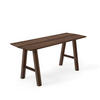 BANK Savia schwarze Details - Walnussfarben/Schwarz, Holz (102/45/36cm) - Woodendot