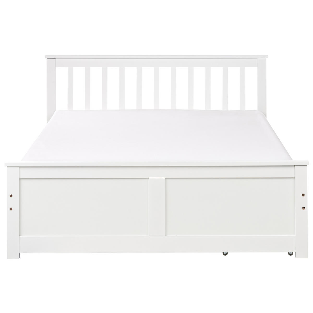 BETT mit Schubladen 140x200 cm Weiß Olendon - Weiß, Holz (140/200cm) - Beliani